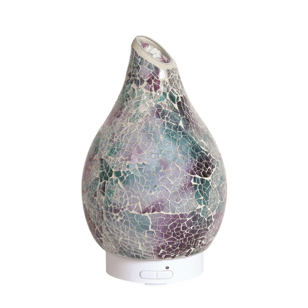 Aroma LED Teal Crackle Ultrasonic Electric Essential Oil Diffuser £29.69